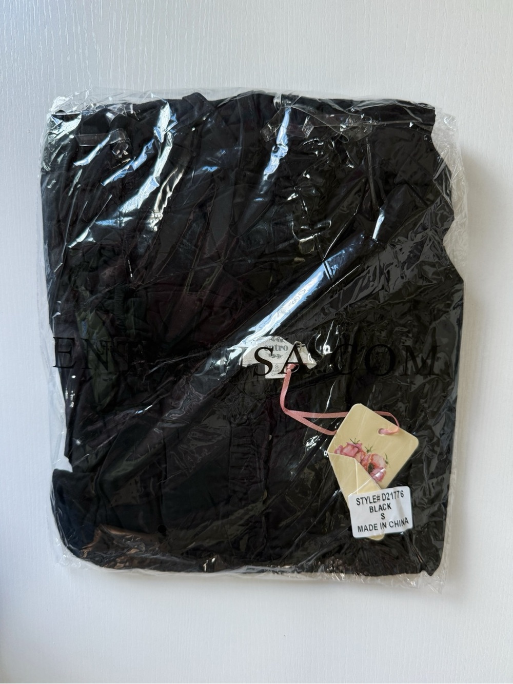 Entro | The Genevieve Puff Sleeve Mini Boho Chic Little Black Dress New Small - Picture 10 of 12